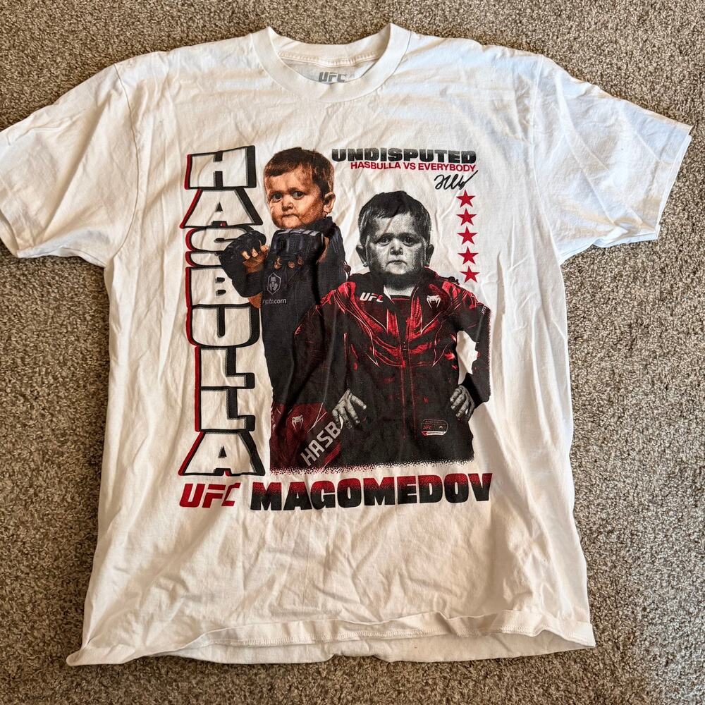 Hasbulla Magomedov UFC Shirt White Black Size Large